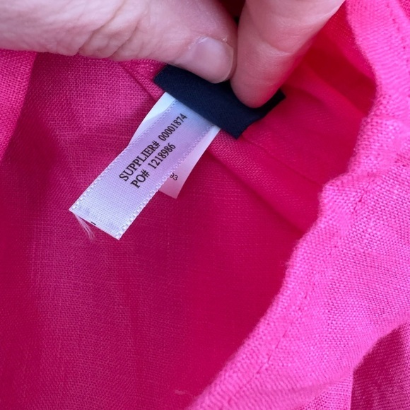 Chaps Classics Linen Button Front Collared Blouse / xlarge - Picture 7 of 13